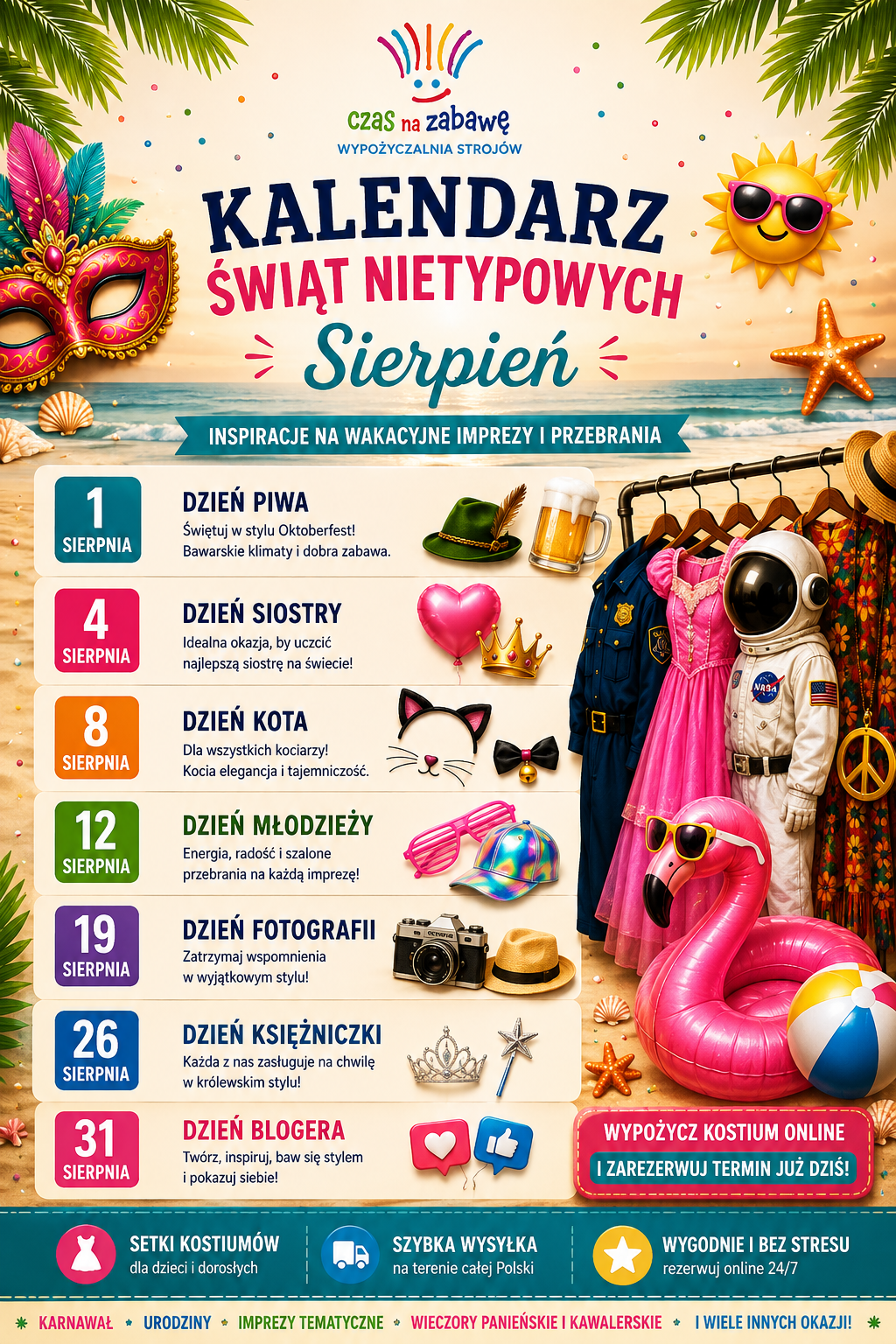 kalendarz swiat nietypowych w sierpniu